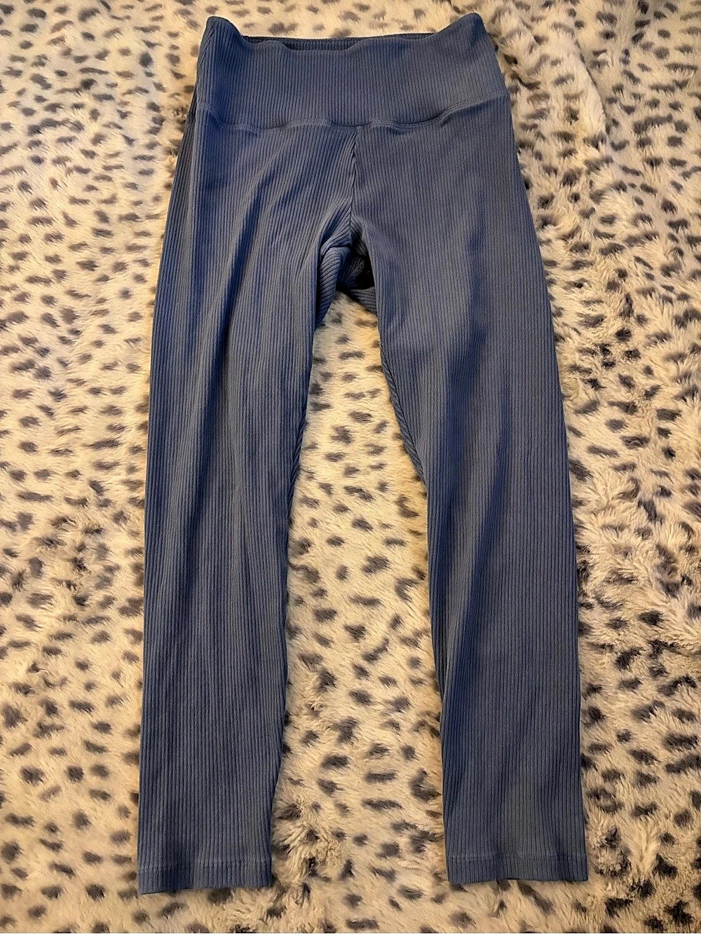 Victoria's Secret PINK Yoga Ribbed Leggings in Blue Large
